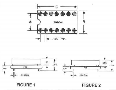 ANDON 200℃封閉框架ICDIP插座，不帶支架